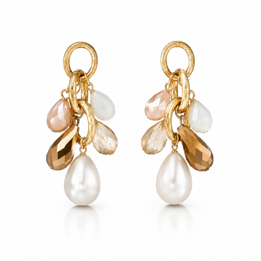 Earrings Crystal Charm