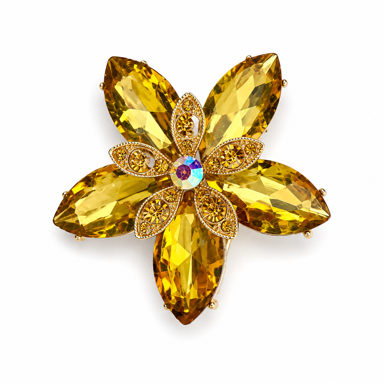 Brooch Golden Bloom