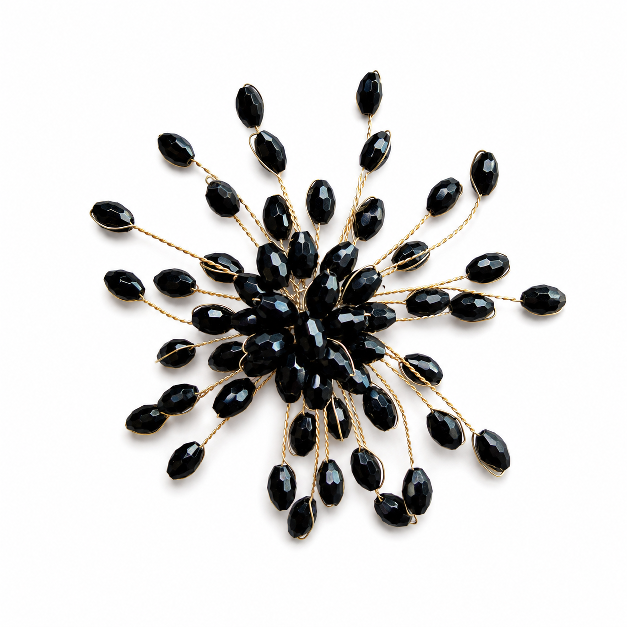 Brooch Black Crystal