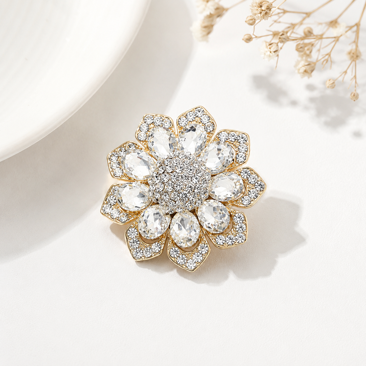 Brooch Crystal clear