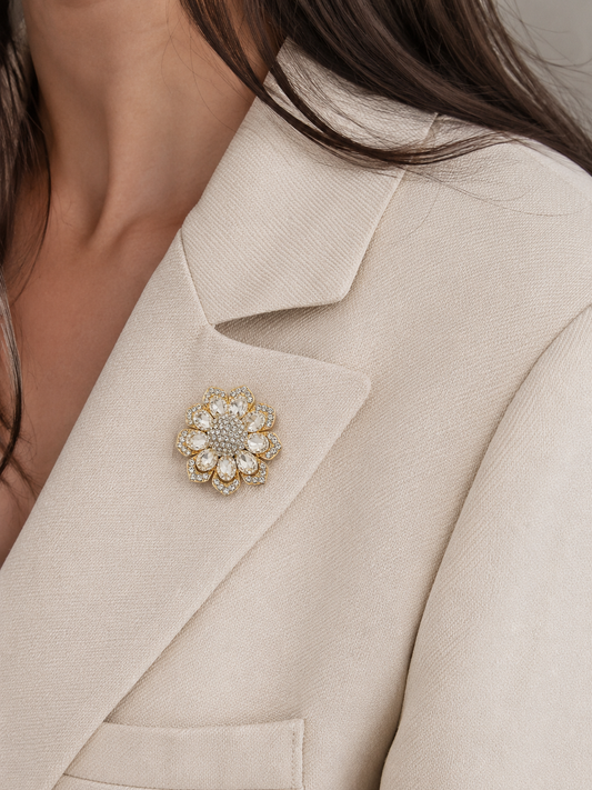 Brooch Crystal clear
